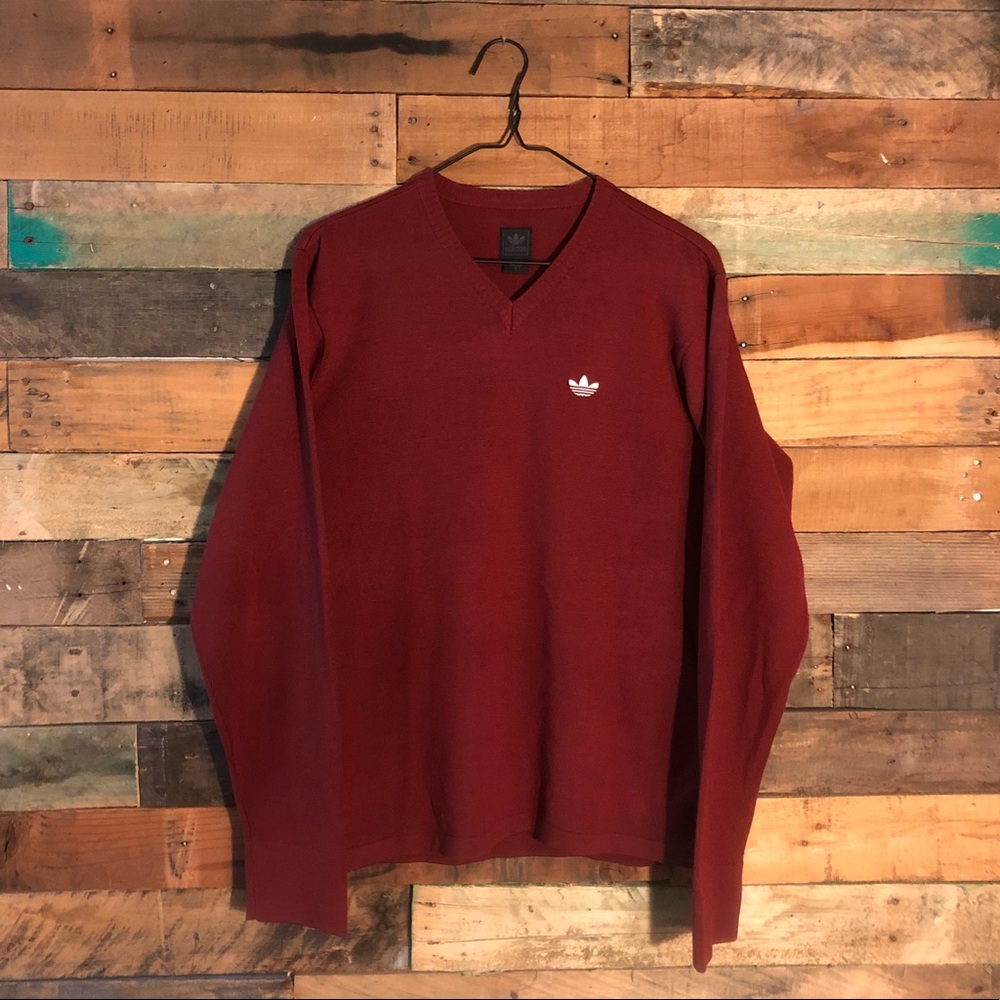 Vintage Adidas v neck sweater